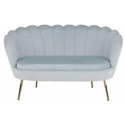 Диван Tempo Kondela Noblin 132x76 (Gray-Light Blue/Golden Chrome) Thumb