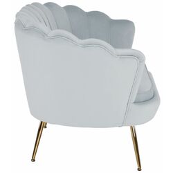 Диван Tempo Kondela Noblin 132x76 (Gray-Light Blue/Golden Chrome) Thumb