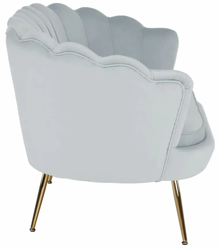 Диван Tempo Kondela Noblin 132x76 (Gray-Light Blue/Golden Chrome)