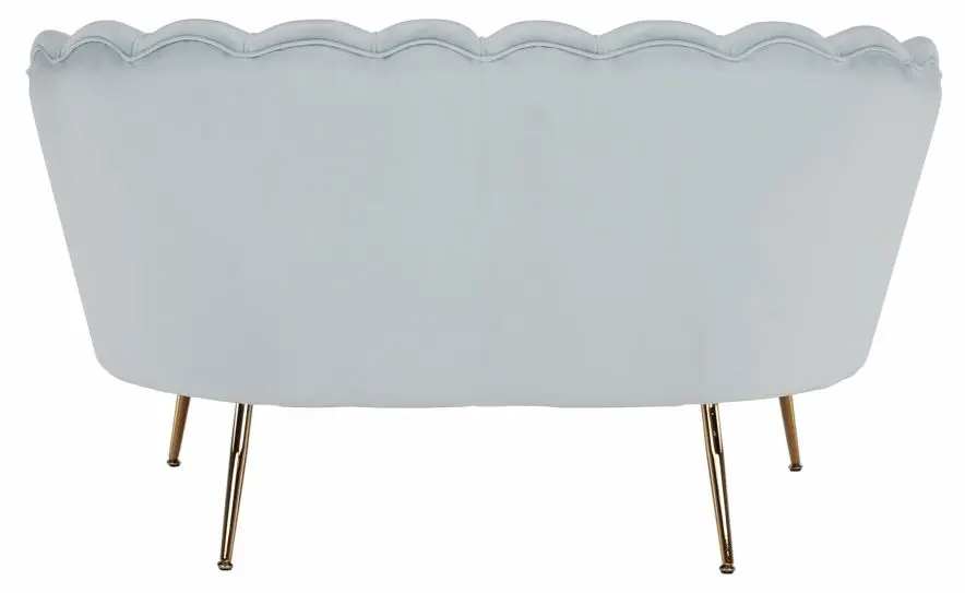 Диван Tempo Kondela Noblin 132x76 (Gray-Light Blue/Golden Chrome)