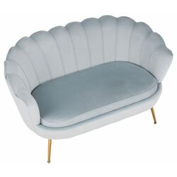 Диван Tempo Kondela Noblin 132x76 (Gray-Light Blue/Golden Chrome) Thumb