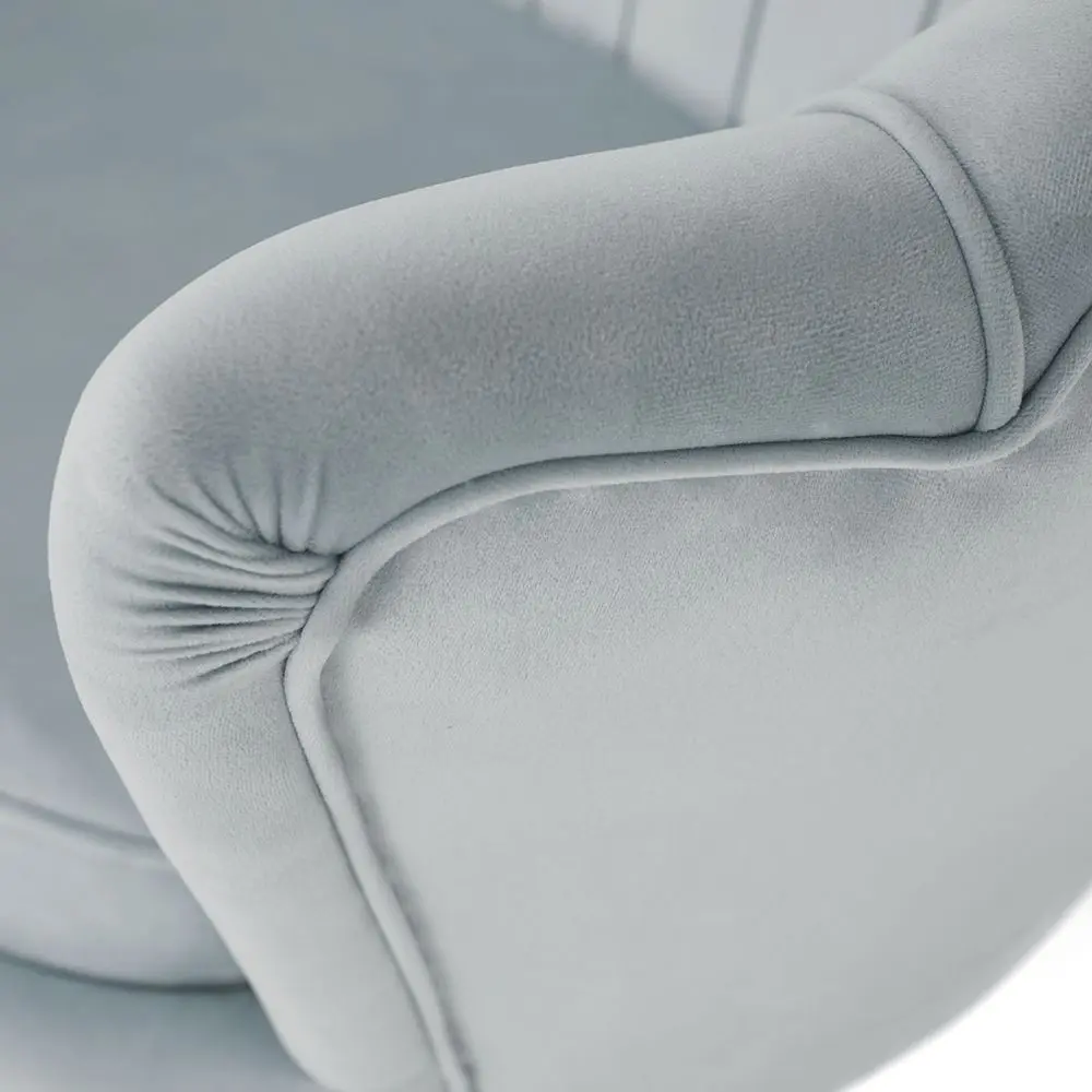 Диван Tempo Kondela Noblin 132x76 (Gray-Light Blue/Golden Chrome)