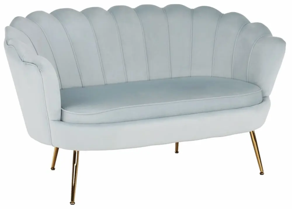Диван Tempo Kondela Noblin 132x76 (Gray-Light Blue/Golden Chrome)