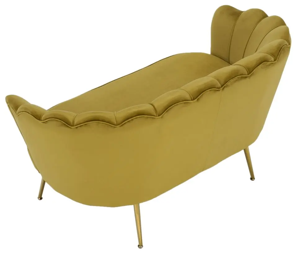 Диван Tempo Kondela Noblin 132x76 (Mustard/Golden Chrome)