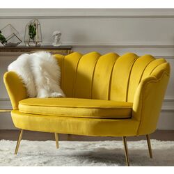 Диван Tempo Kondela Noblin 132x76 (Mustard/Golden Chrome) Thumb