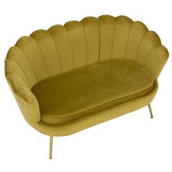 Диван Tempo Kondela Noblin 132x76 (Mustard/Golden Chrome) Thumb