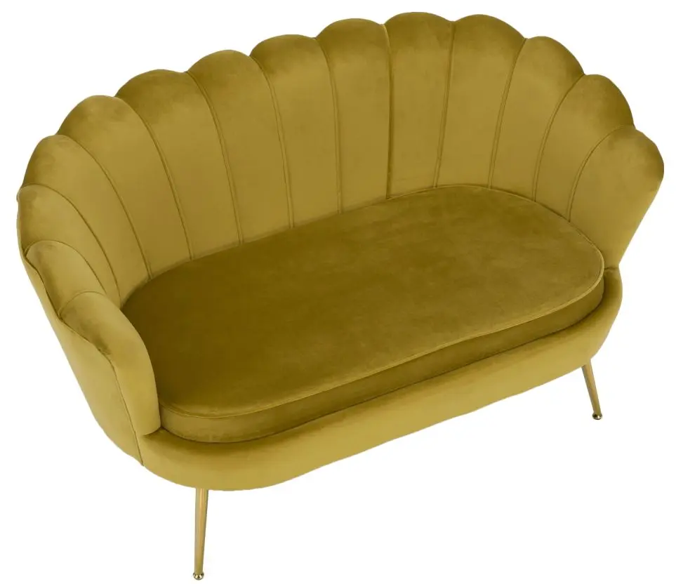 Диван Tempo Kondela Noblin 132x76 (Mustard/Golden Chrome)