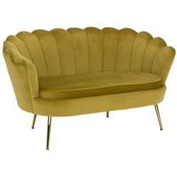 Canapea Tempo Kondela Noblin 132x76 (Mustard/Golden Chrome)