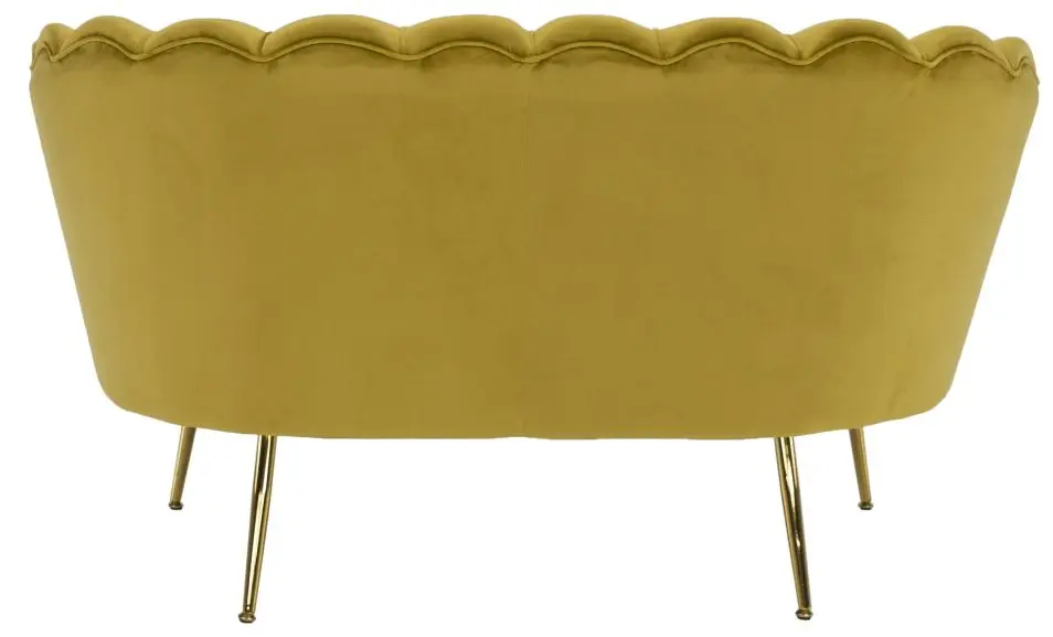Диван Tempo Kondela Noblin 132x76 (Mustard/Golden Chrome)