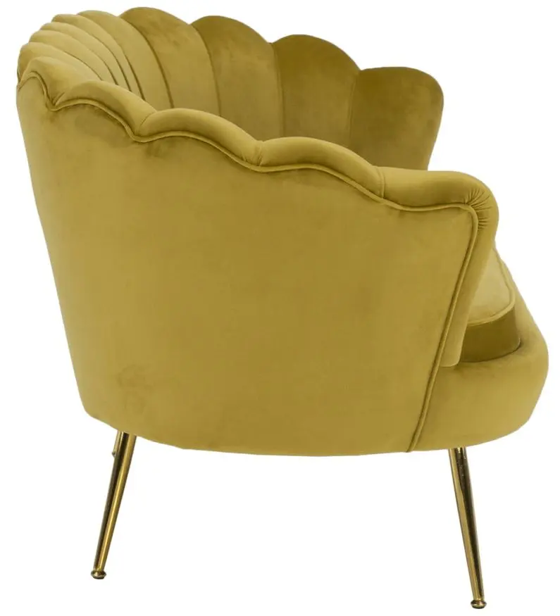 Диван Tempo Kondela Noblin 132x76 (Mustard/Golden Chrome)