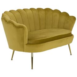 Диван Tempo Kondela Noblin 132x76 (Mustard/Golden Chrome) Thumb