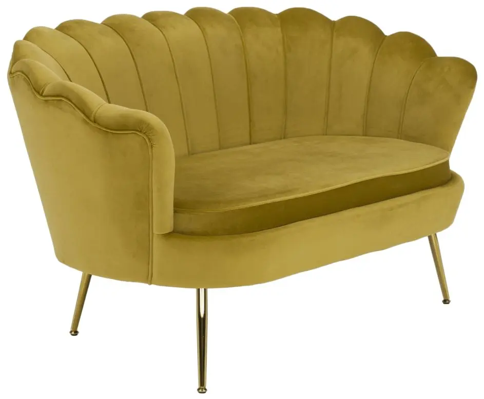 Диван Tempo Kondela Noblin 132x76 (Mustard/Golden Chrome)