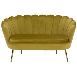 Диван Tempo Kondela Noblin 132x76 (Mustard/Golden Chrome) Thumb