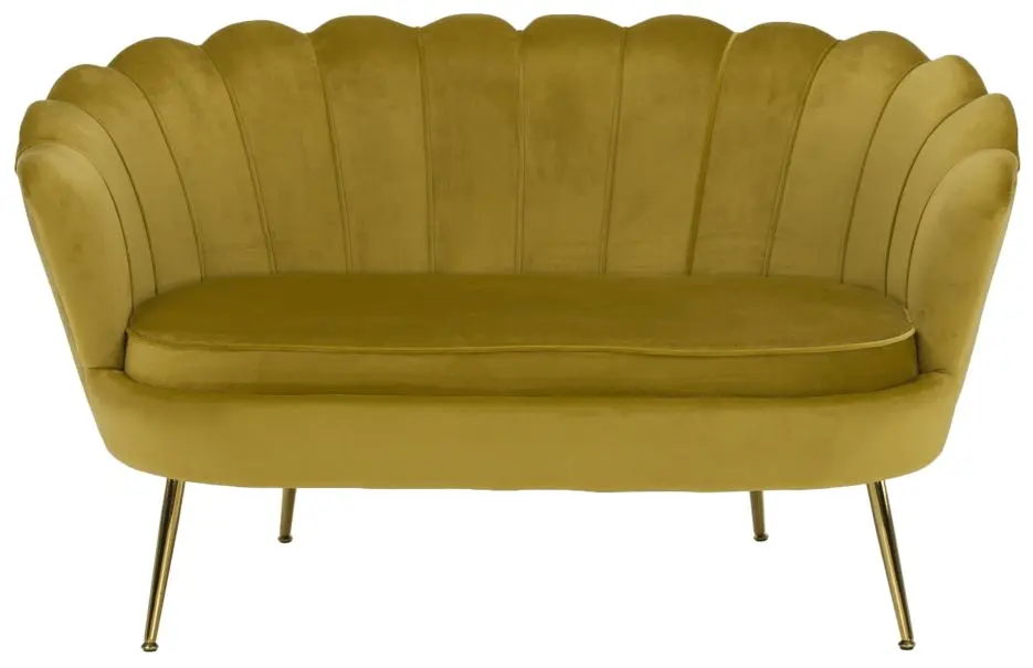 Диван Tempo Kondela Noblin 132x76 (Mustard/Golden Chrome)