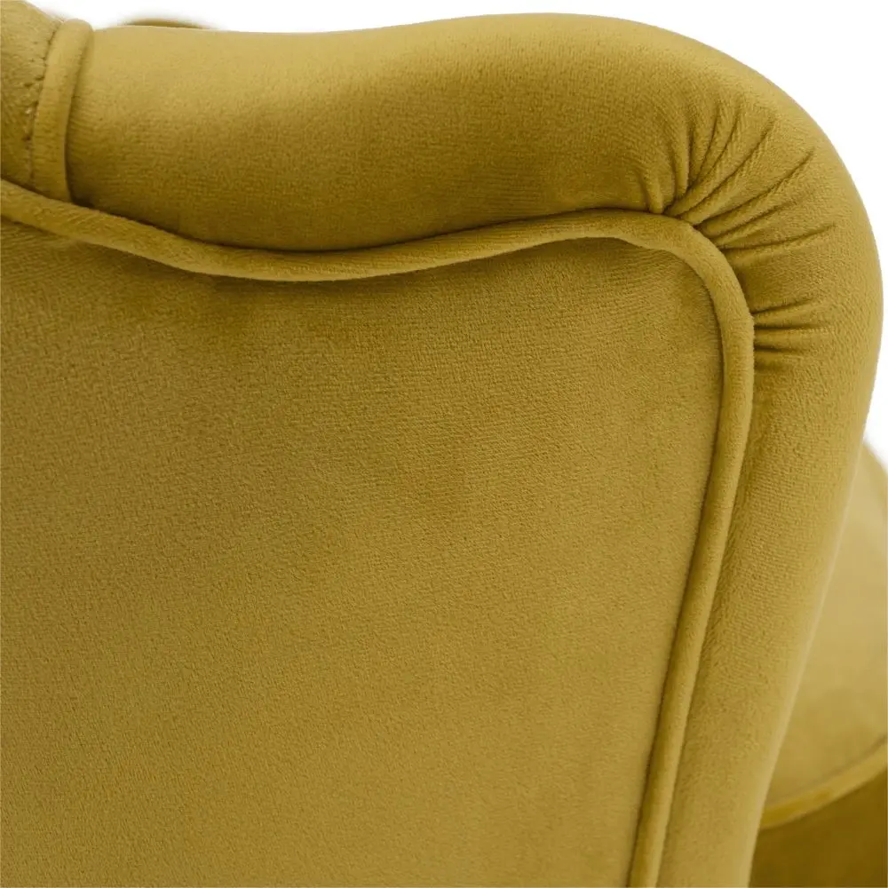 Диван Tempo Kondela Noblin 132x76 (Mustard/Golden Chrome)