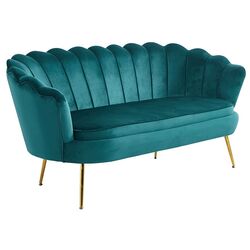 Canapea Tempo Kondela Noblin 160x76 (Emerald/Golden Chrome)