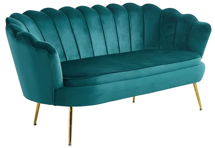 Canapea Tempo Kondela Noblin 160x76 (Emerald/Golden Chrome)