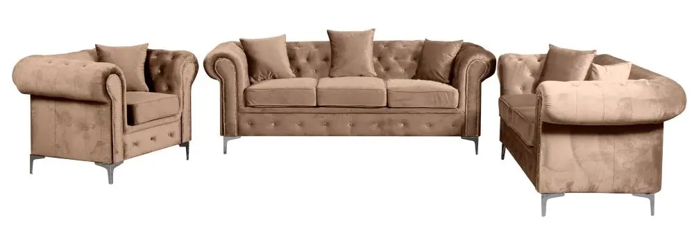 Canapea Tempo Kondela Romano 2-locuri (Light Brown) - 6