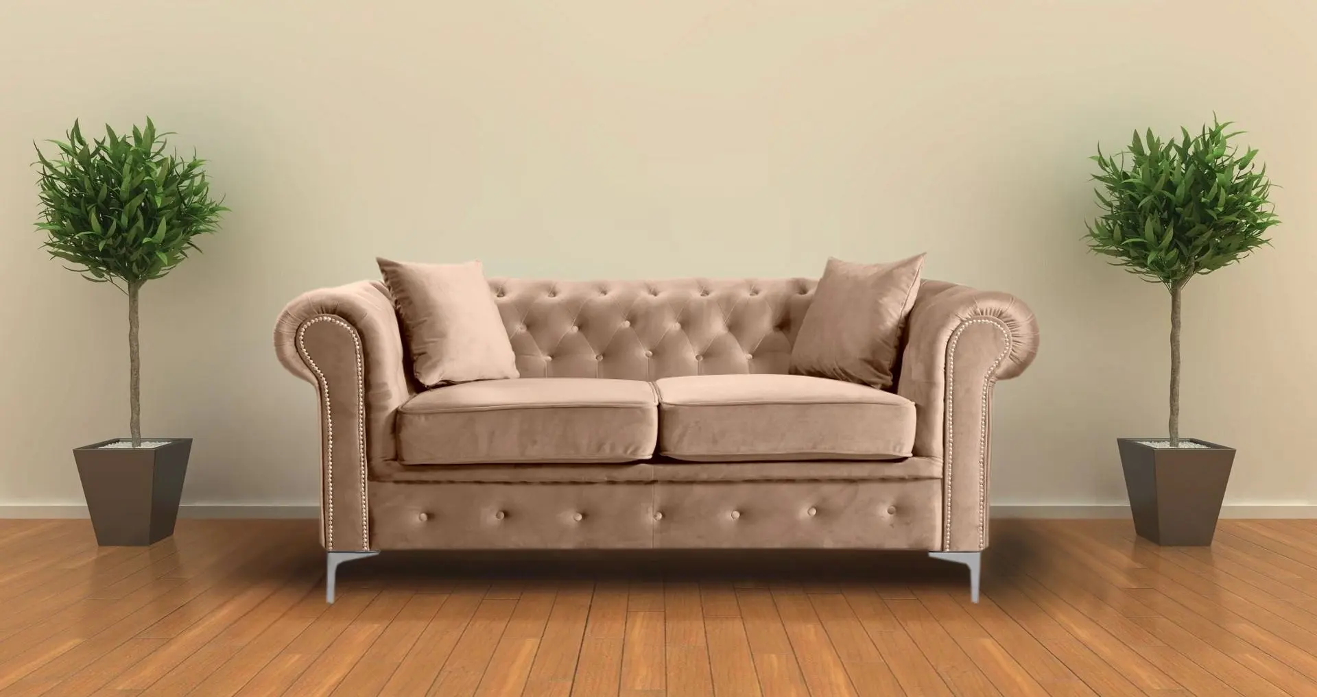 Canapea Tempo Kondela Romano 2-locuri (Light Brown)