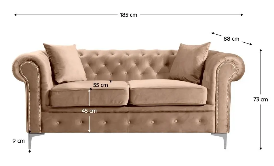 Диван Tempo Kondela Romano 2-местный/раскладной (Light Brown)