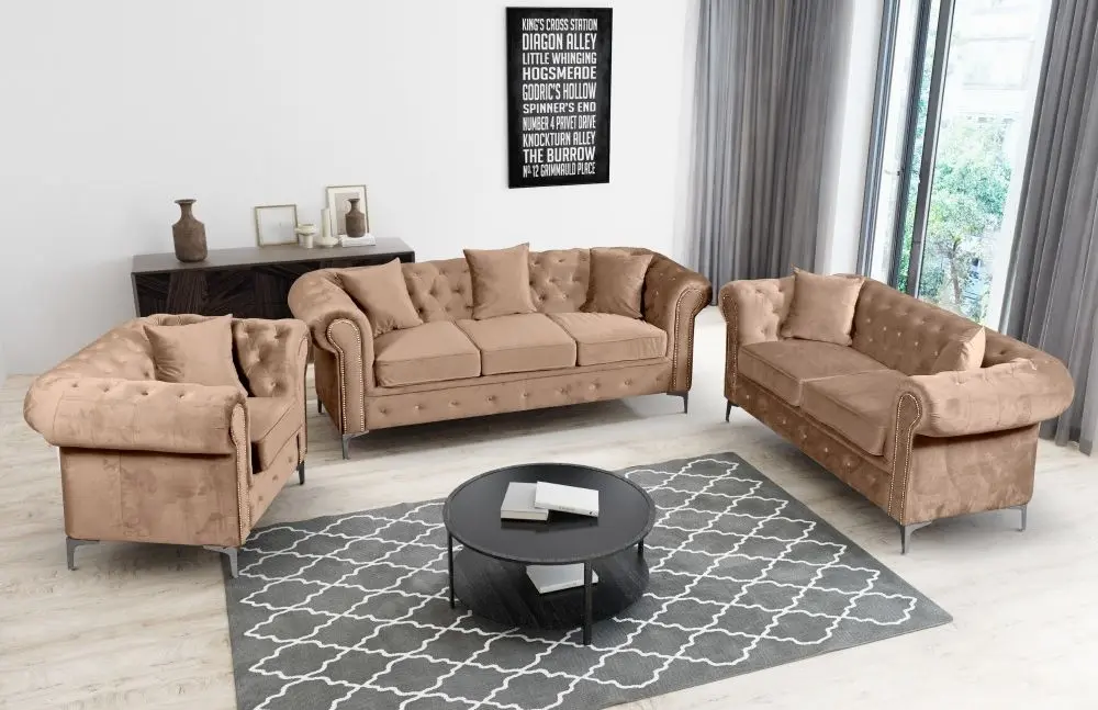 Диван Tempo Kondela Romano 3-местный (Light Brown)