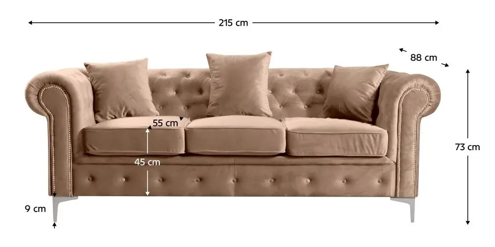 Диван Tempo Kondela Romano 3-местный (Light Brown)