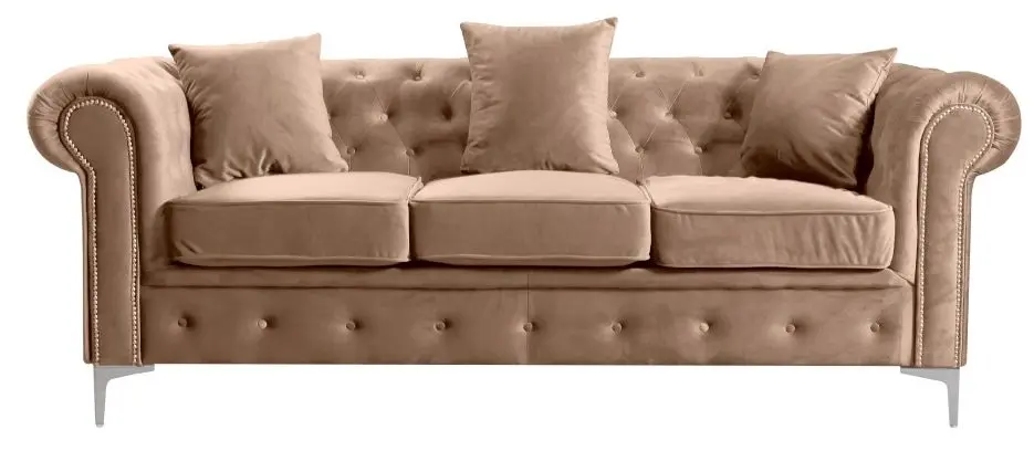 Canapea Tempo Kondela Romano 3-locuri/extensibil (Light Brown)