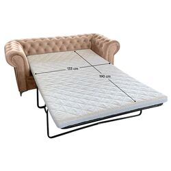 Canapea Tempo Kondela Romano 3-locuri/extensibil (Light Brown) Thumb