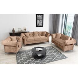 Canapea Tempo Kondela Romano 3-locuri/extensibil (Light Brown) Thumb