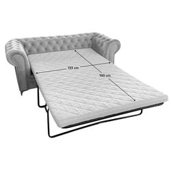 Canapea Tempo Kondela Romano 3-locuri/extensibil (Light Gray) Thumb