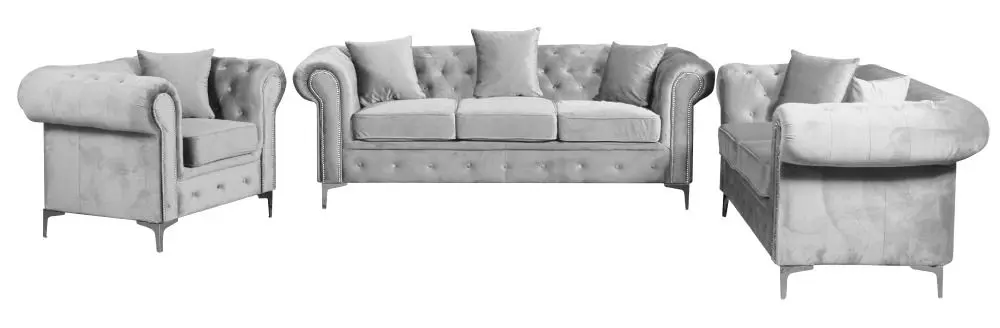 Canapea Tempo Kondela Romano 3-locuri/extensibil (Light Gray) - 4