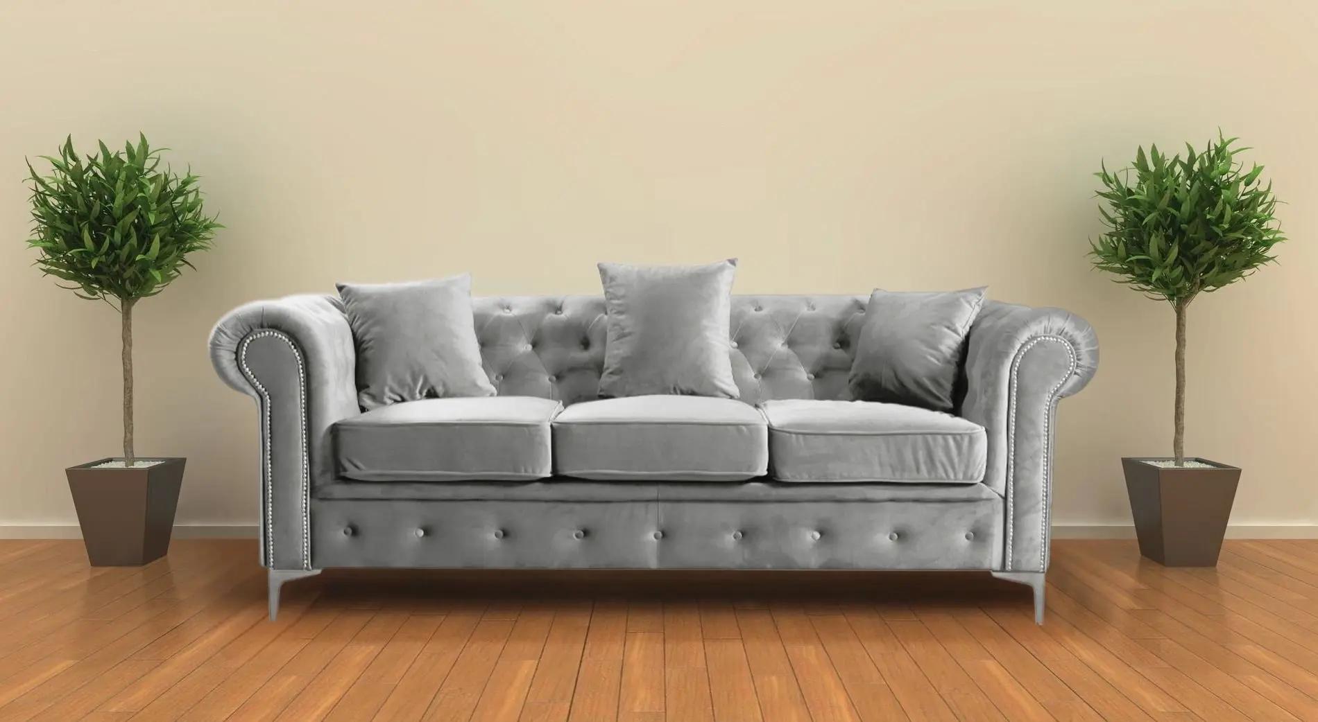 Canapea Tempo Kondela Romano 3-locuri/extensibil (Light Gray)