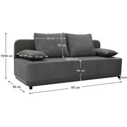 Диван Tempo Kondela Senty (Gray) Thumb