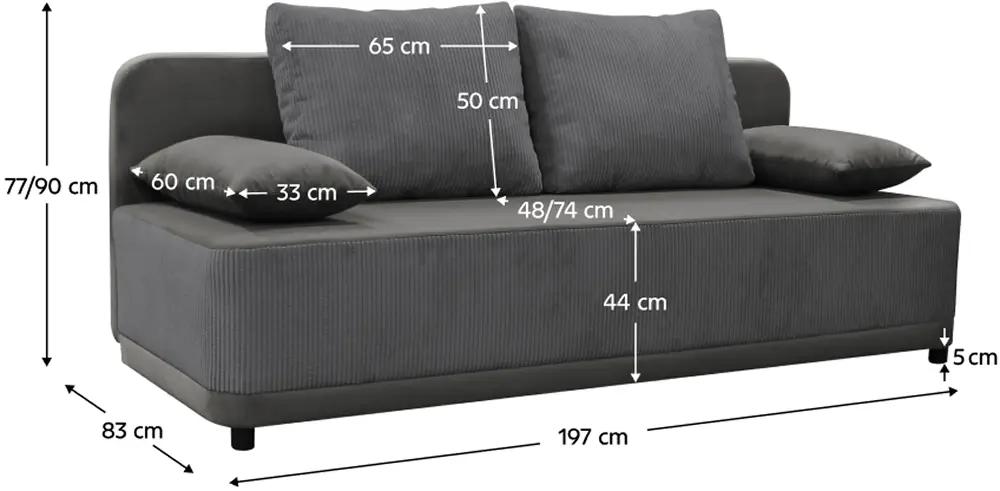 Диван Tempo Kondela Senty (Gray)