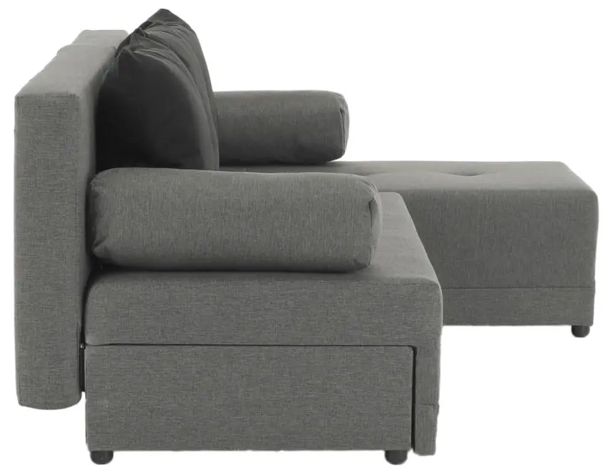Диван угловой раскладной Tempo Kondela Mexx Right (Gray/Black) - 4