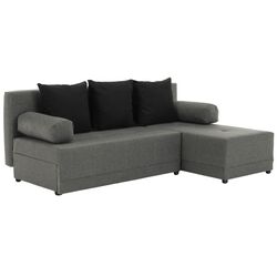 Диван угловой раскладной Tempo Kondela Mexx Right (Gray/Black)