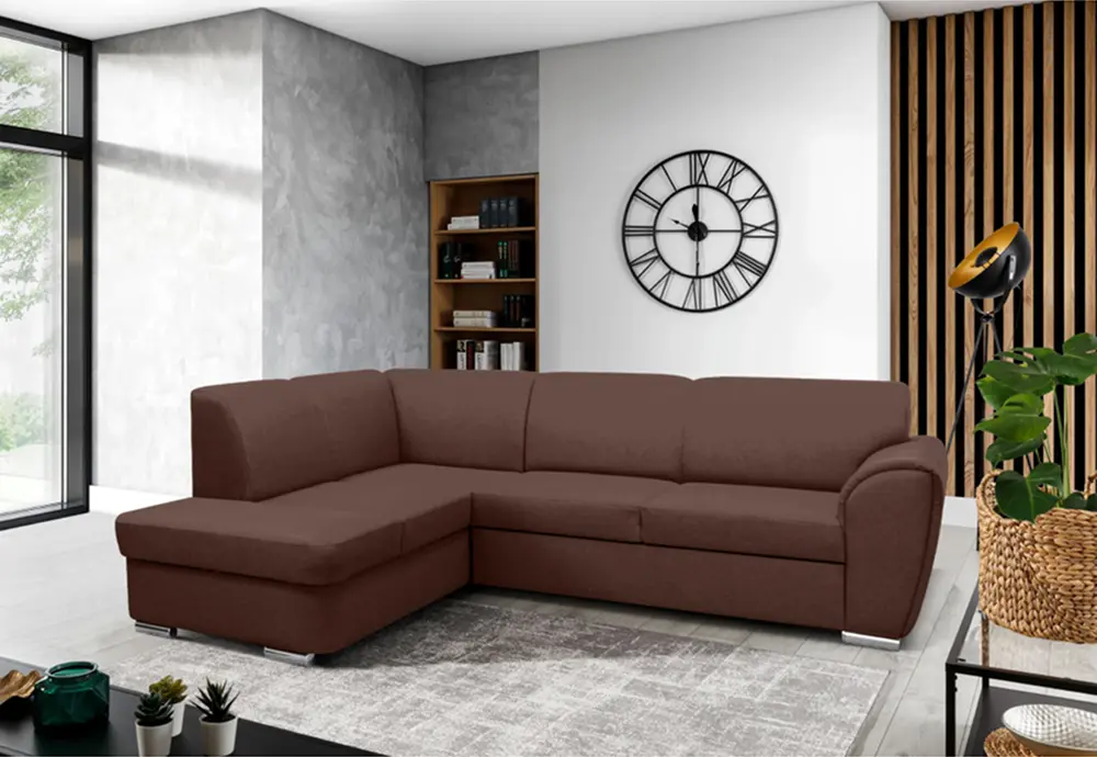 Canapea de colt Tempo Kondela Kenai Roh Left Malmo 26 (Brown)