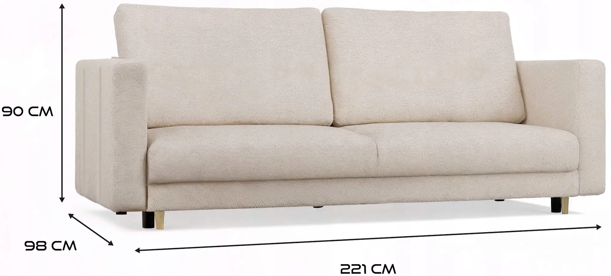 Canapea TopEshop Lina (Beige) - 5