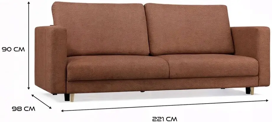 Canapea TopEshop Lina (Terracotta) - 6