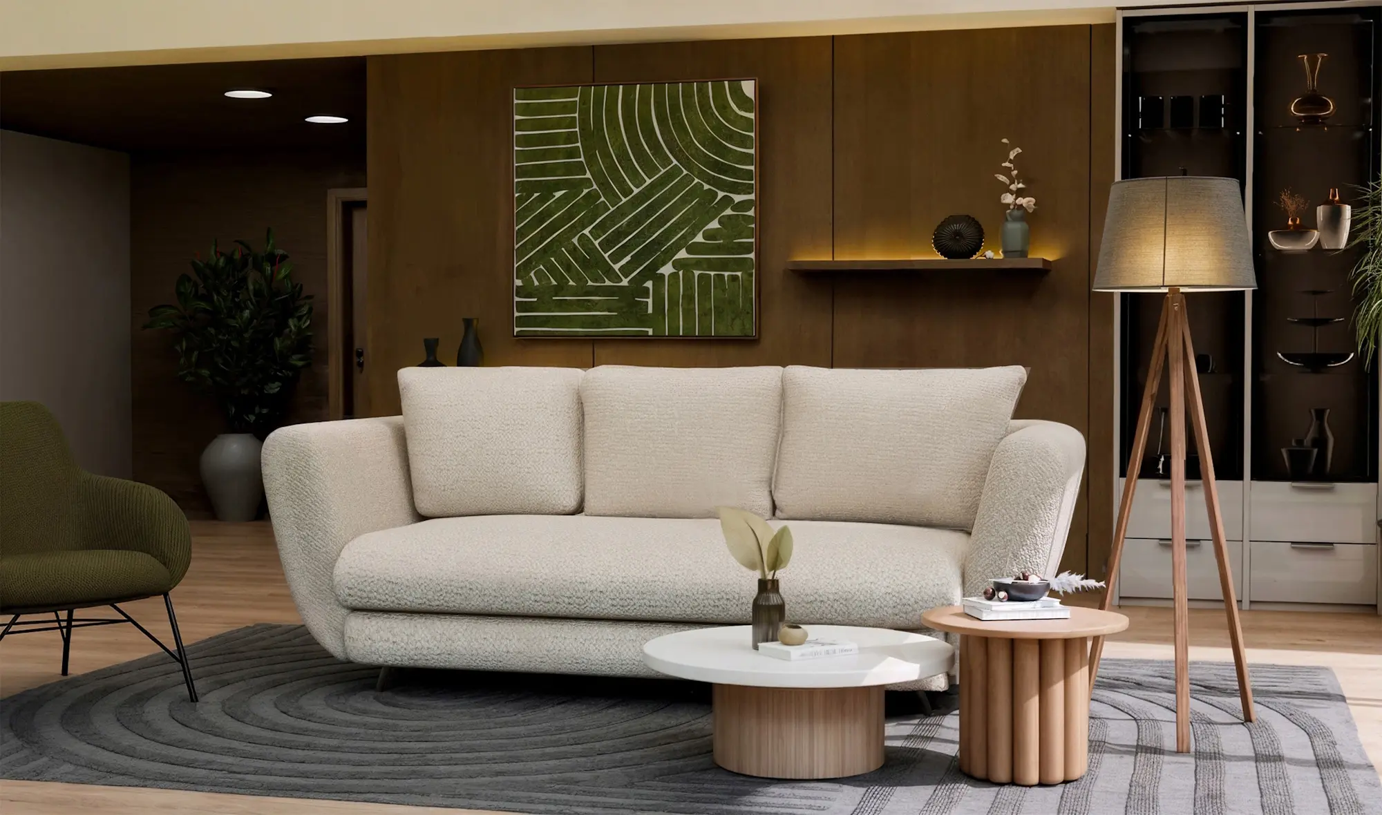 Canapea TopEshop Saris (Beige) - 5