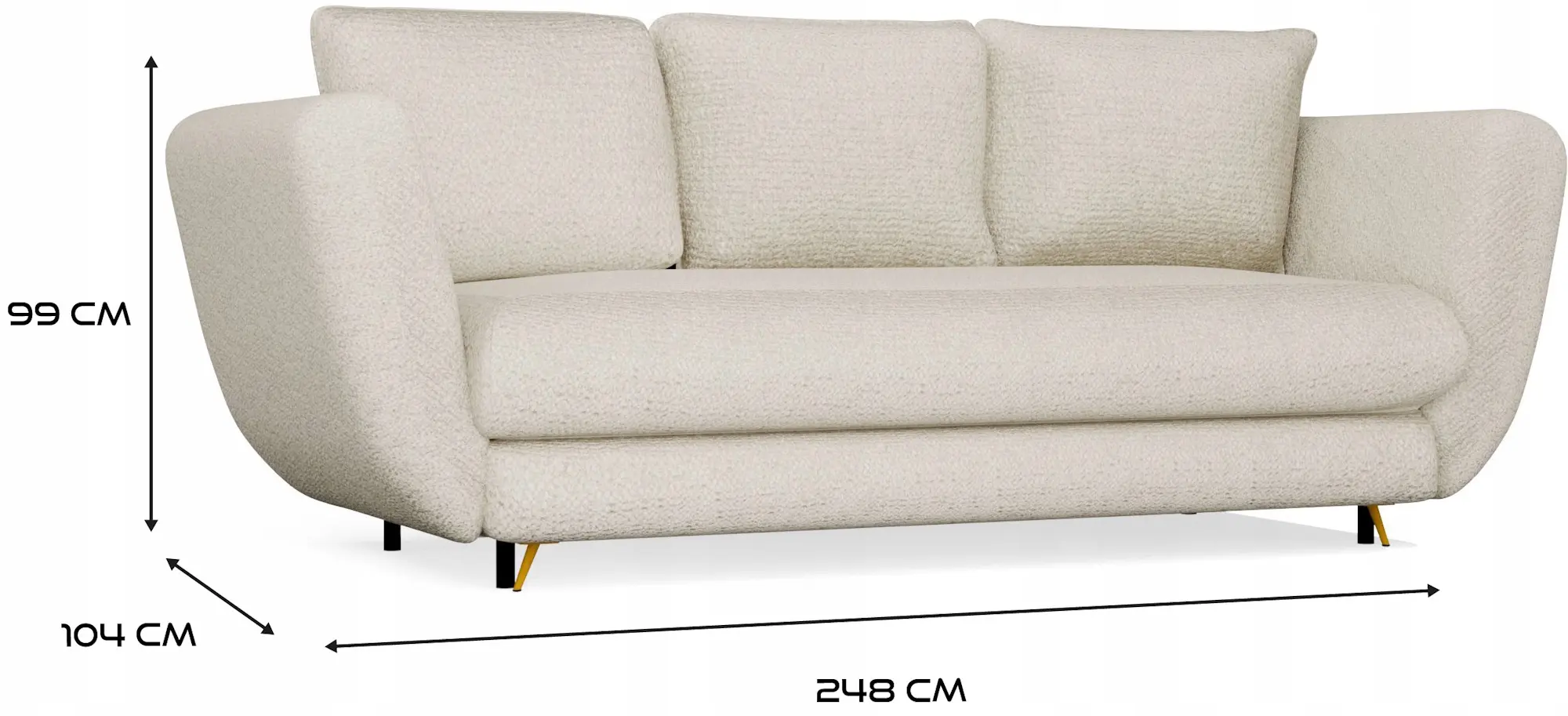 Canapea TopEshop Saris (Beige Gold) - 6