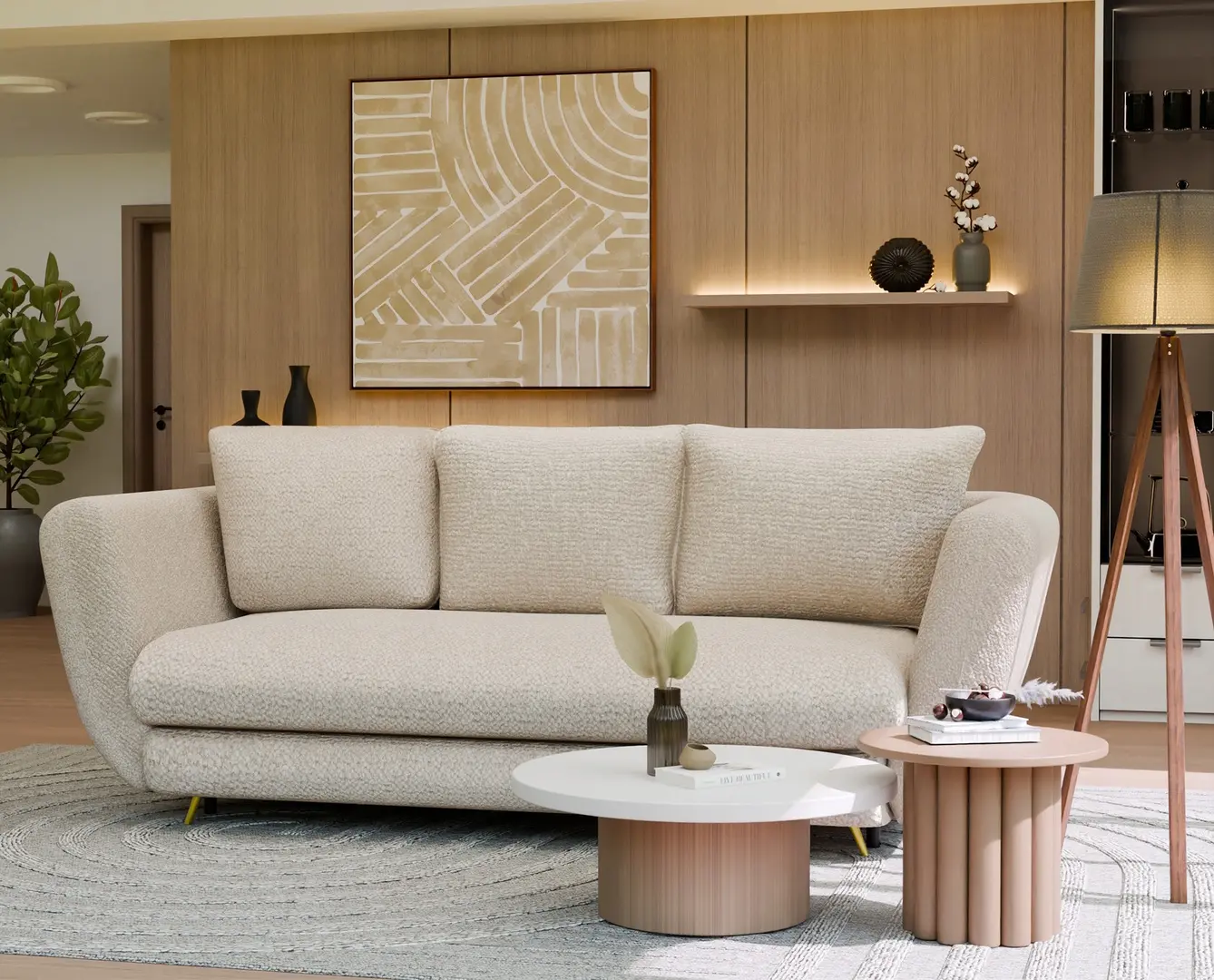 Canapea TopEshop Saris (Beige Gold)