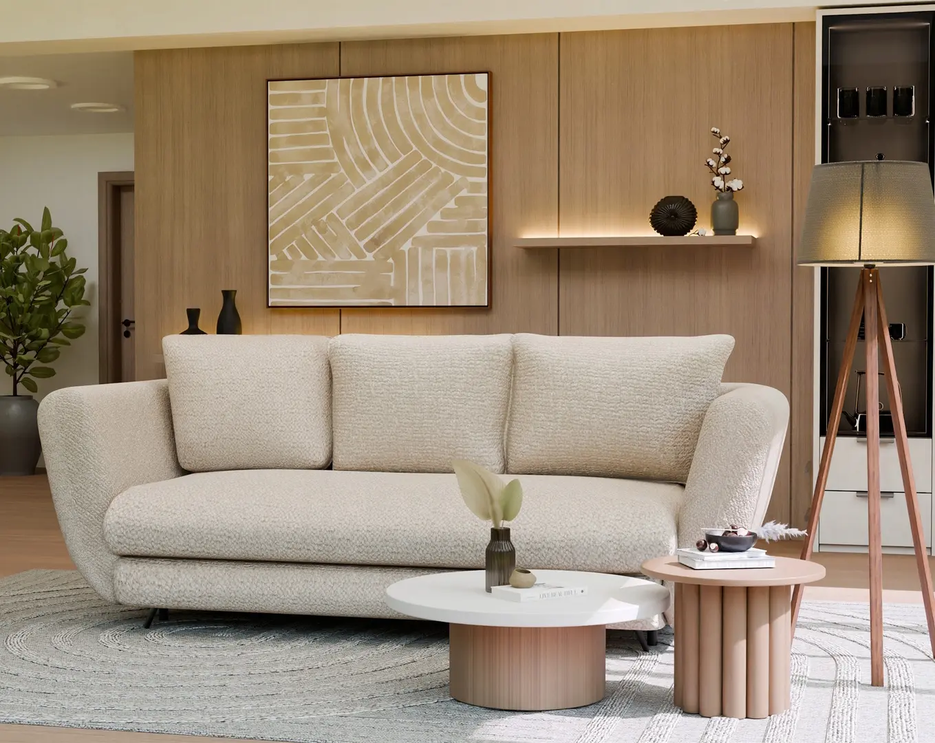 Canapea TopEshop Saris (Beige)