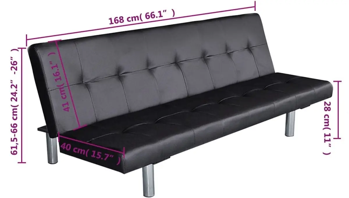 Canapea VidaXL 241722 (Black)