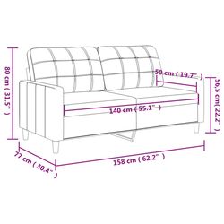 Canapea VidaXL 359117 (Black) Thumb