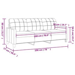 Canapea VidaXL 359122 (Black) Thumb