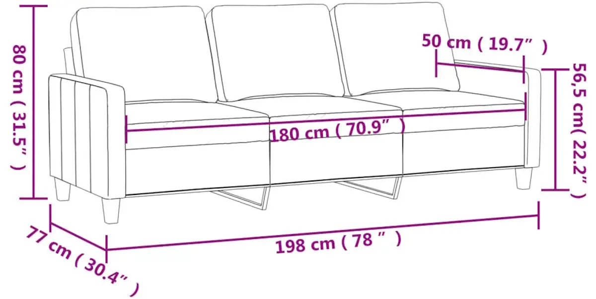 Canapea VidaXL 359210 (Dark Grey)