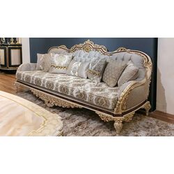 Living Charme&Luxe Furniture Basak №9 (Beige Marble/Gold/Gray) Thumb