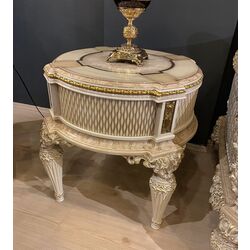 Living Charme&Luxe Furniture Basak №9 (Beige Marble/Gold/Gray) Thumb