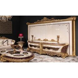 Living Charme&Luxe Furniture Estelya №9 (Beige Marble/Gold/Brown) Thumb
